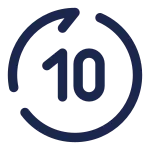 Rewind 10 Seconds Forward SVG Icon